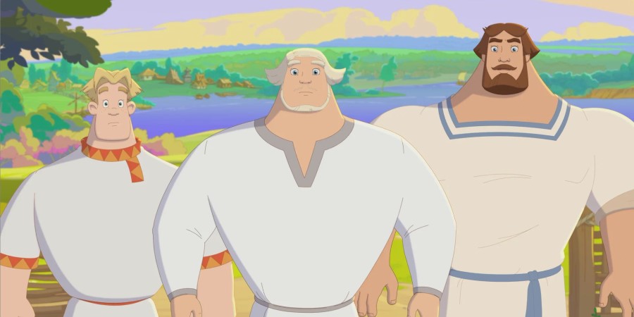 Кадр из м/ф «Три богатыря и свет клином» 